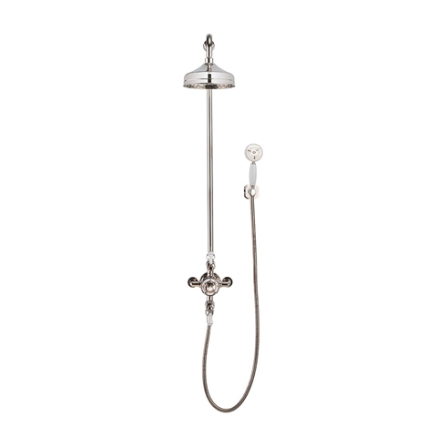 Crosswater Belgravia Multifunction Shower Valve with Handset and Bracket and Fixed Shower Head